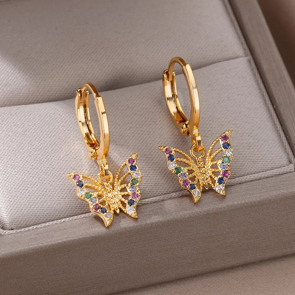 Zircon Mariposa pendientes