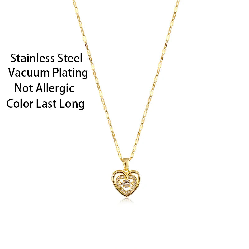 Lindo collar con colgante de corazón