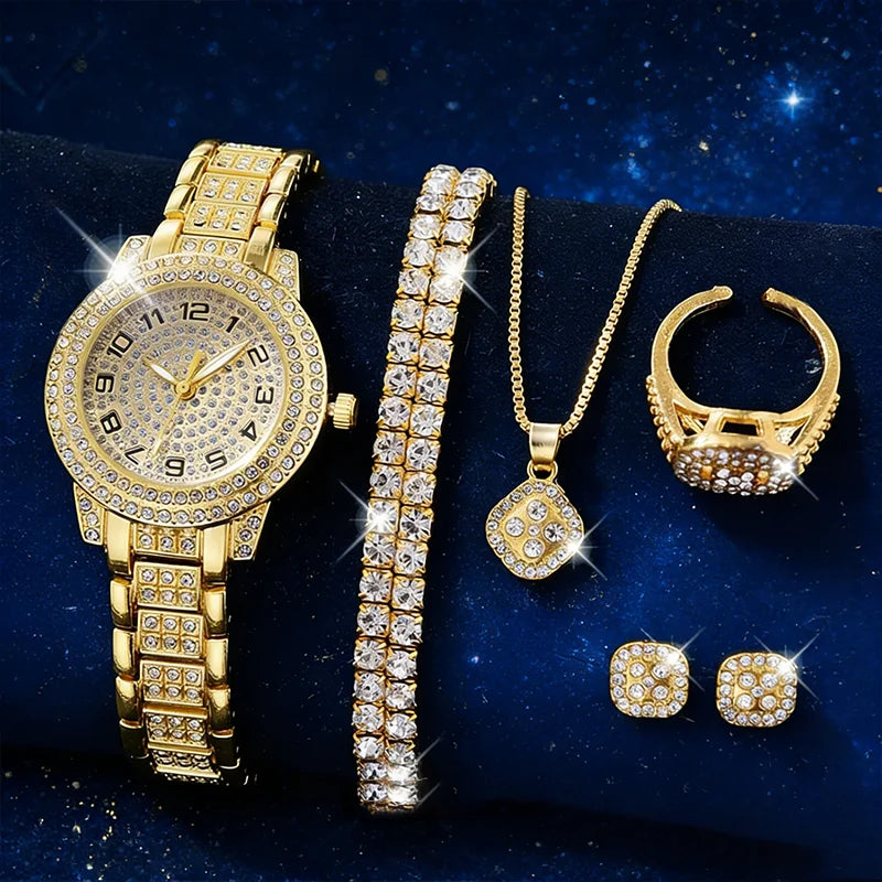 Reloj de cuarzo con diamantes,