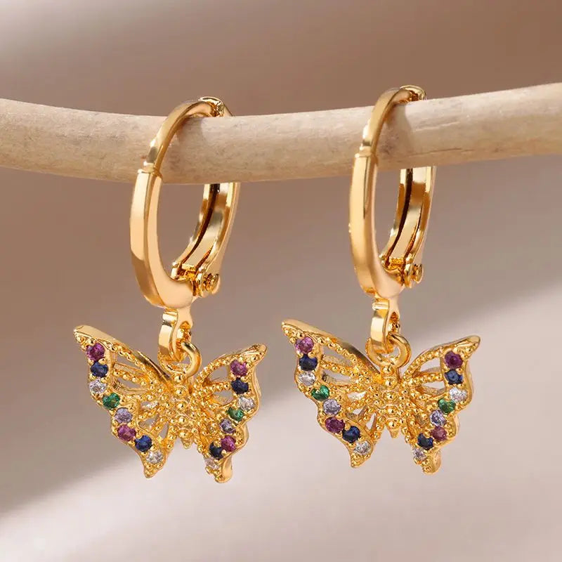 Zircon Mariposa pendientes