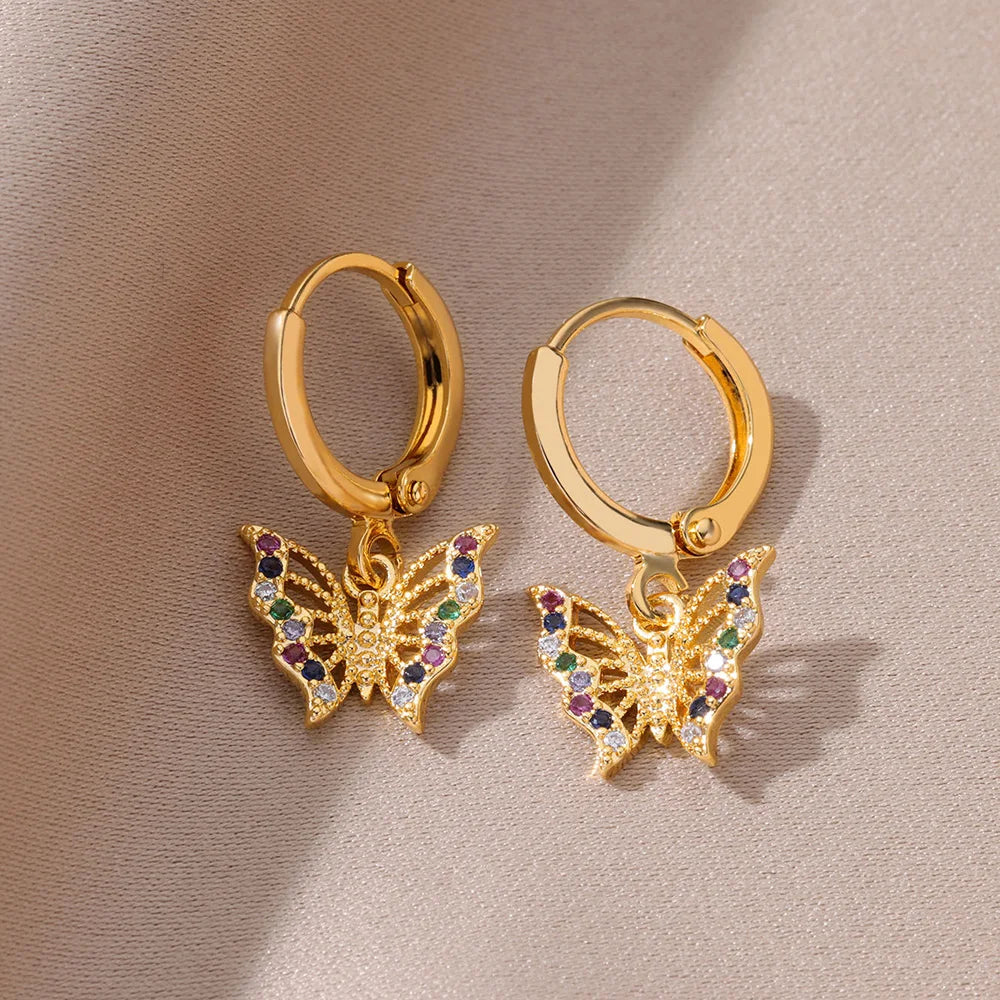 Zircon Mariposa pendientes