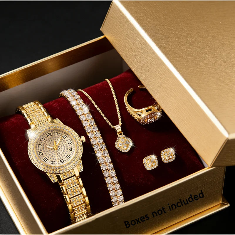 Reloj de cuarzo con diamantes,