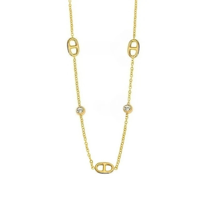 Collar femenino minimalista estilo francés
