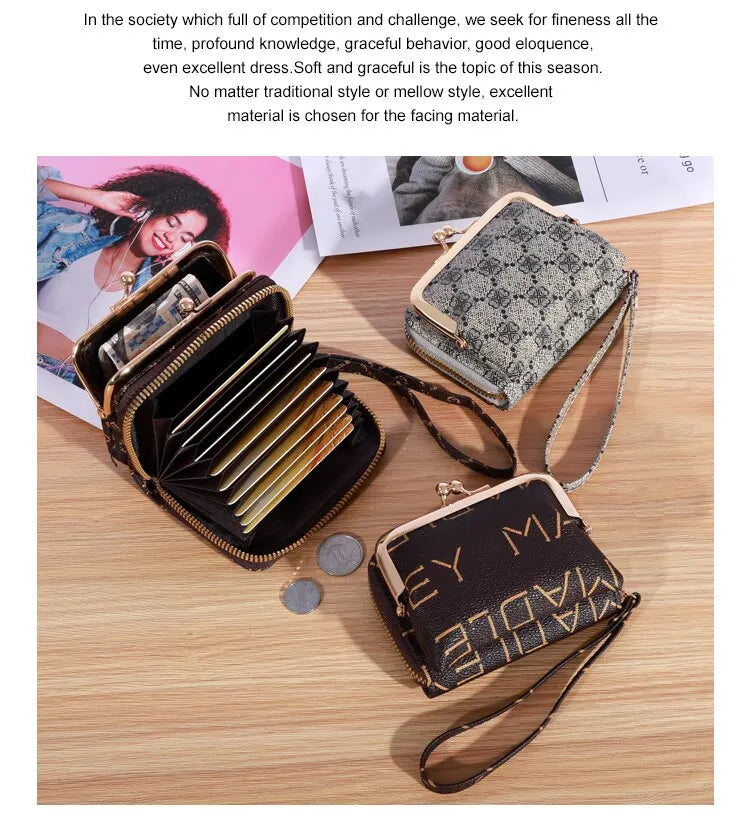 Cartera nueva para mujer con correa de muñeca