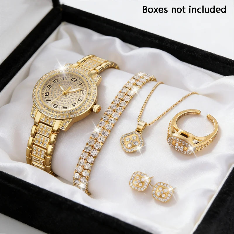 Reloj de cuarzo con diamantes,